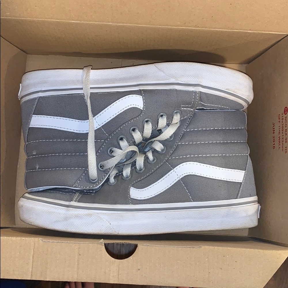 grey high top vans